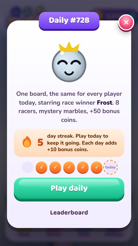 Marble Sort: the daily board