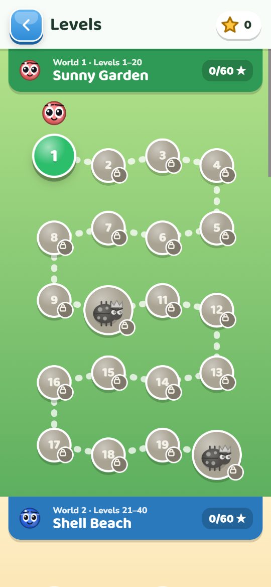 Marble Chain: the level map