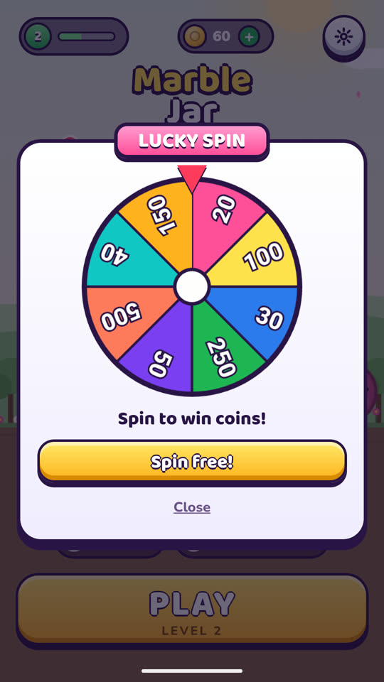 Marble Jar: Lucky spin