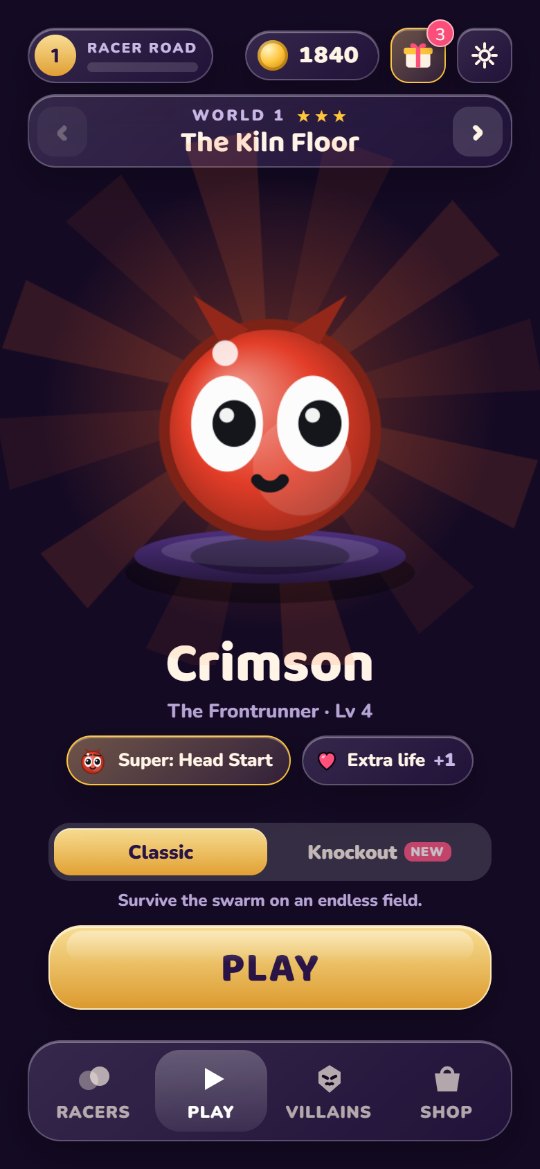 Marble Survivors: the home screen
